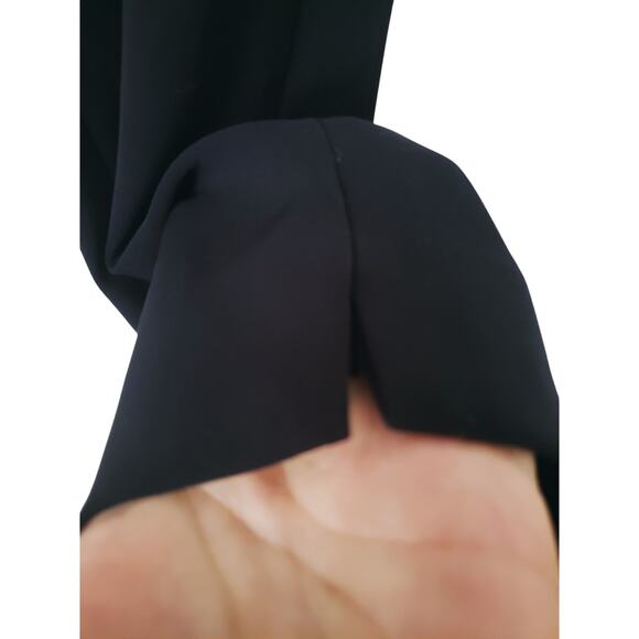 Ted Baker High Rise Flat Front Tapered Leg Trousers Navy Size 3 (US 8) - Picture 8 of 10